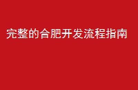 完整的合肥开发流程指南