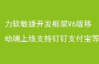 力软敏捷开发框架V6版移动端上线支持钉钉支付宝等小程序